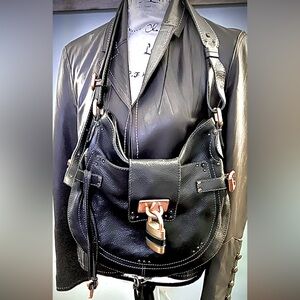 Chloe Paddington hobo/Black/brass-2tone hdwe./zip bottom/Key/Lock/DB/🤩#20753